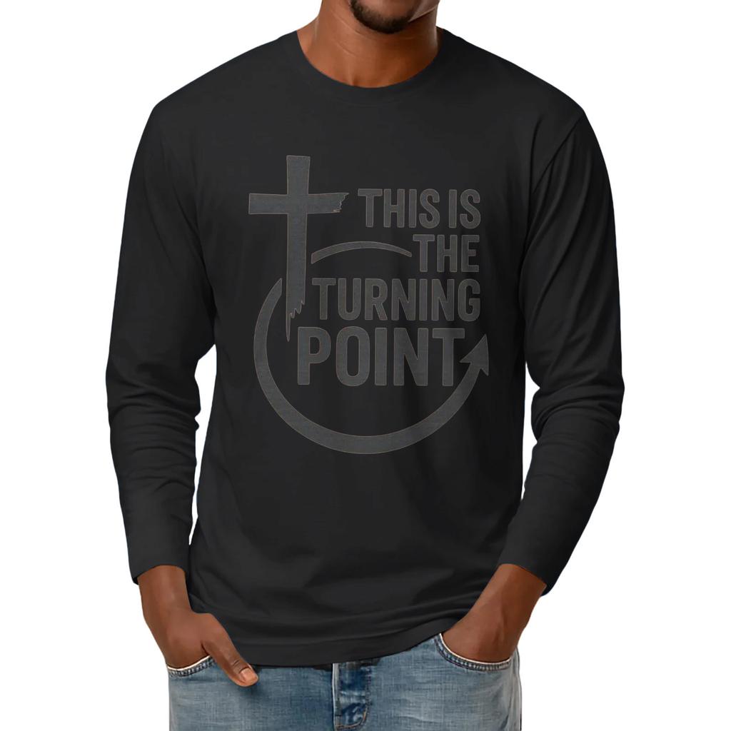 Men's Basic Round Neck Long Sleeve Bottoming Shirt Top