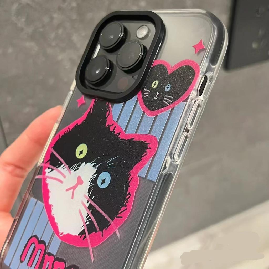 Premium cute cartoon cat 14promax iPhone 13 mobile phone case iPhone14 female xr anti-drop 8p niche 12