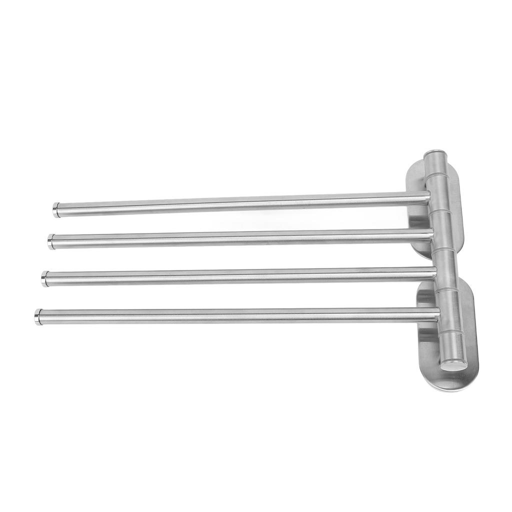 Schwenkbarer Handtuchhalter Ausschwenkbarer Handtuchständer für Badezimmerwand Handtuchhalter 304 Edelstahl 4 Arme