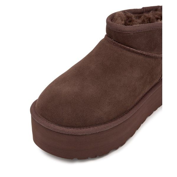 UGG Klassischer Ultra Mini Plateau-Boot Burnt Cedar Damen-Sneaker Braun 1135092-BCDR