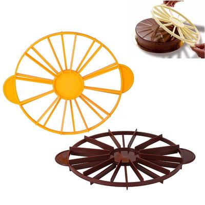 1 Stück Scheiben Plastik Kuchen Gleichmäßige Portion Schneider Rund Brot Kuchen Mousse Teiler Scheibenmarkierer Backen für Haushalt Küchenutensilien