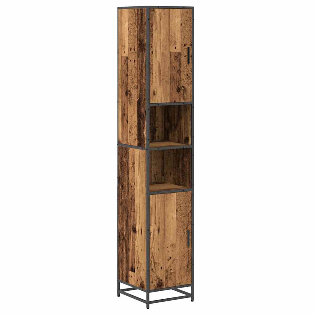Bathroom Furniture Set with Shelf 3 pcs Reclaimed Wood Engineered Wood