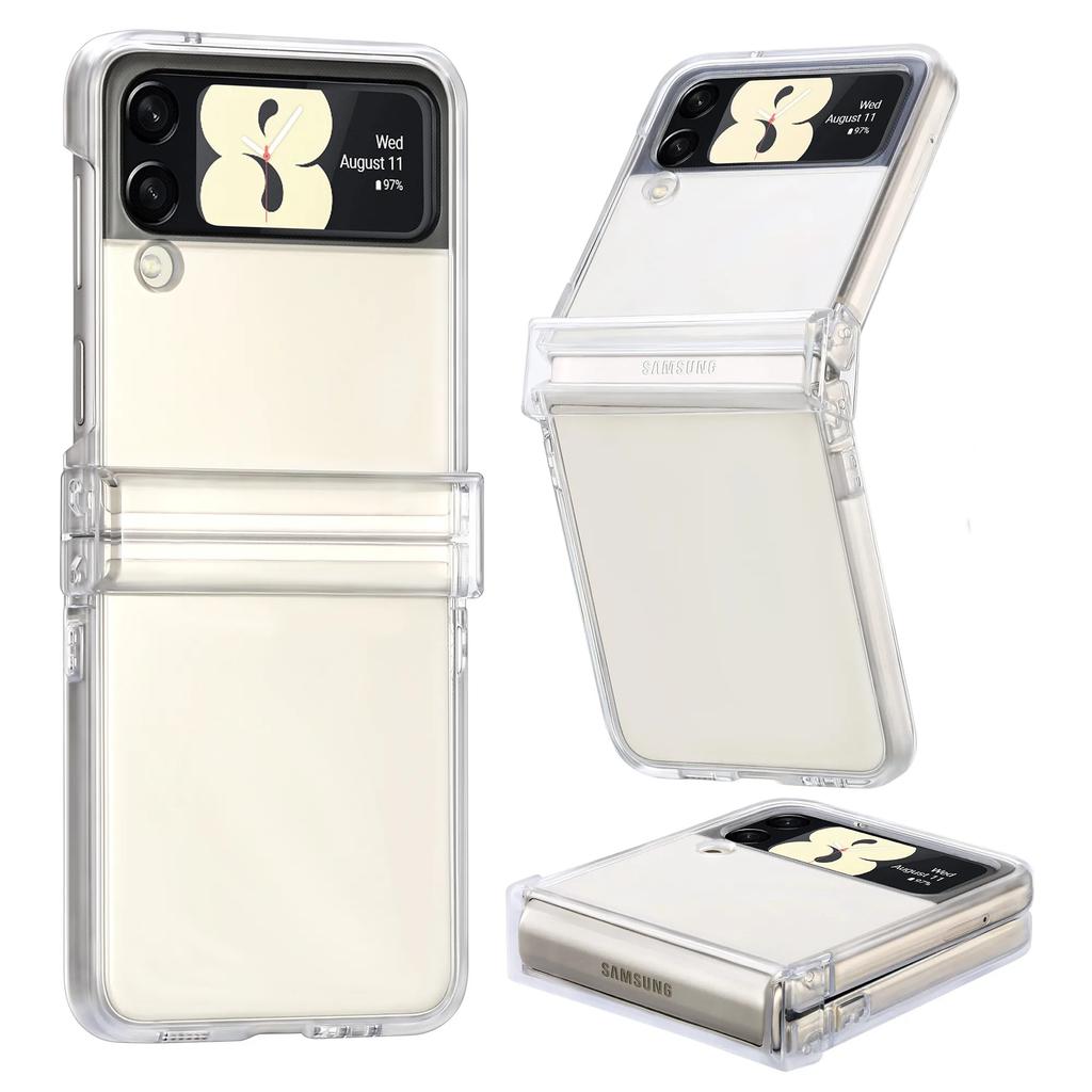 Mobile Phone Clear Cover Case for Samsung Galaxy Z Flip 7 FE 6 5 5G Flip7 Flip6 Flip5 Flip3 Flip4 Flip 3 4 Protection Funda