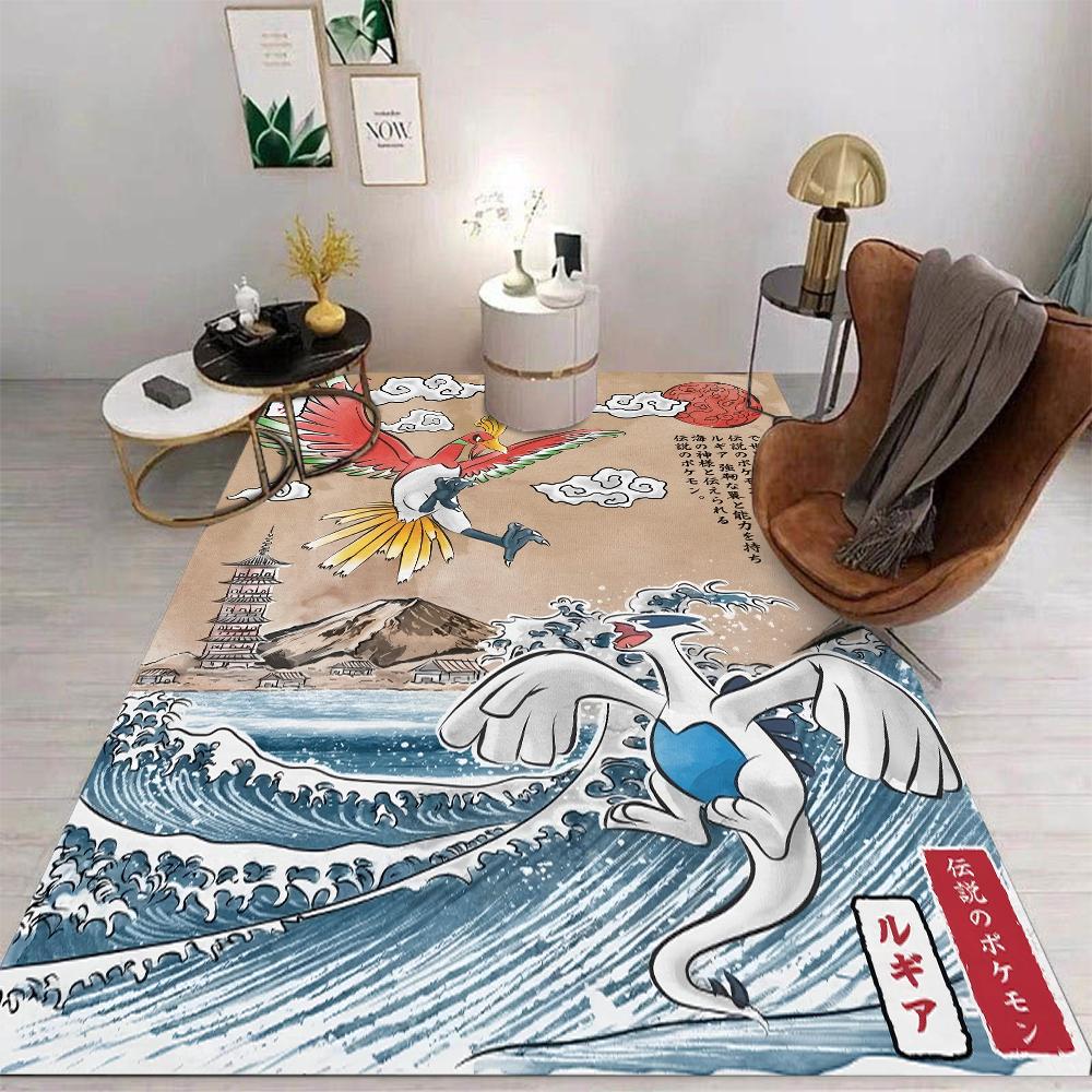 Pokemon Cartoon Carpet Rug for Home Living Room Bedroom Sofa Doormat Child Play Area Rug Non-slip Floor Mat Gift