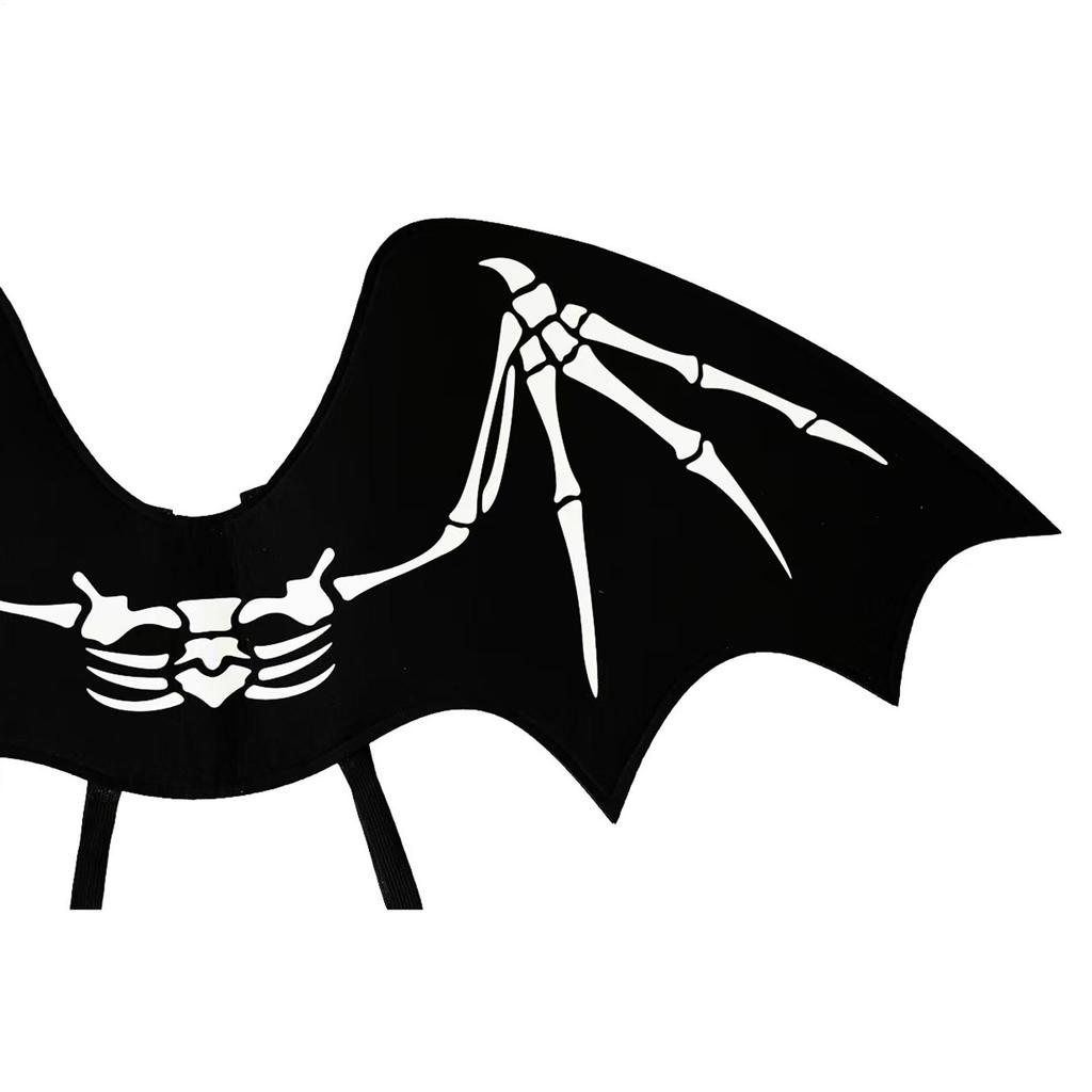 Fledermausflügel für Kinder Halloween Vliesstoff Partyzubehör Skelettmuster Vampir Partygeschenke für Karneval Maskenbälle Weihnachten