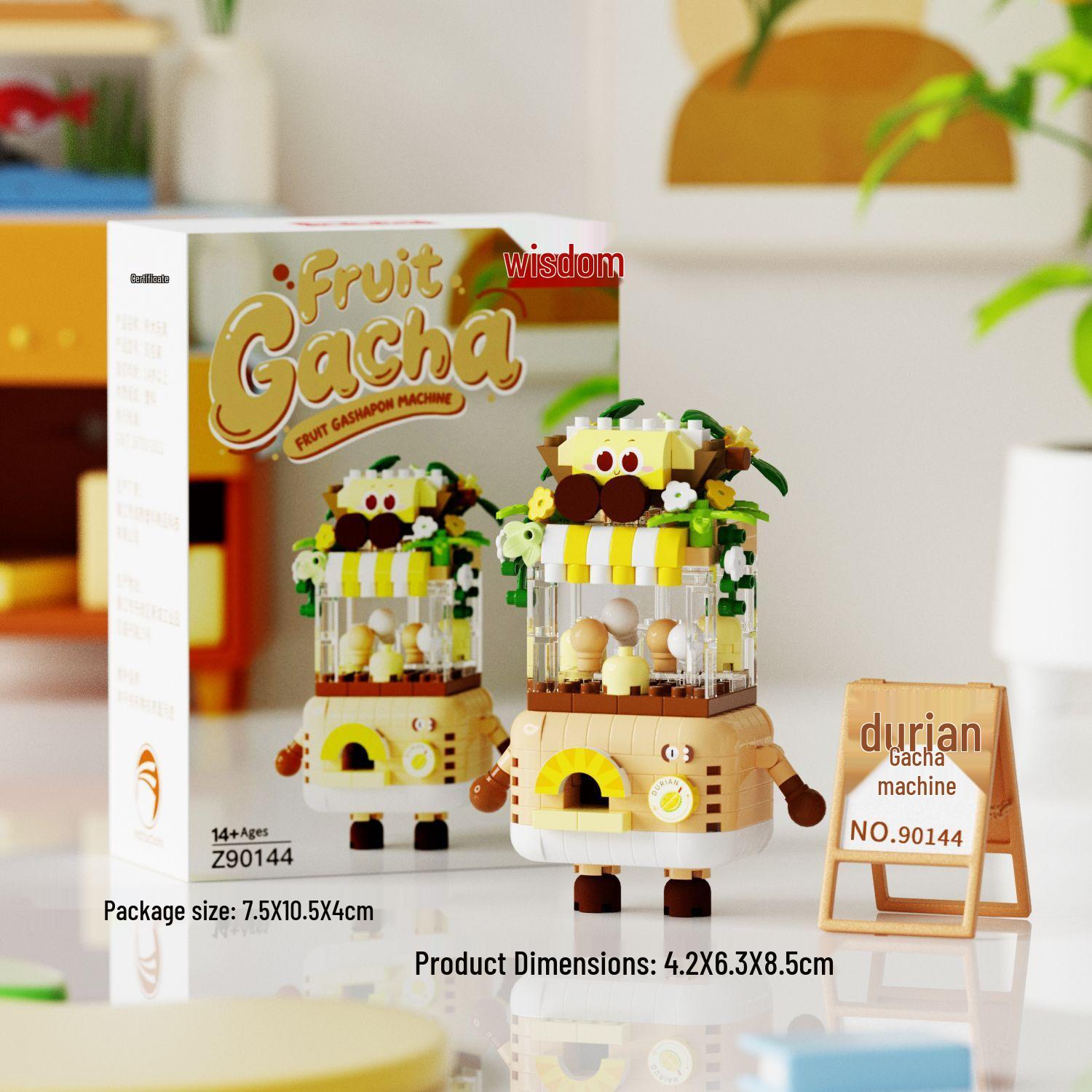 Creative Cartoon Fruit Gashapon Building Blocks: Educational Wooden Ornament Desktop Toy