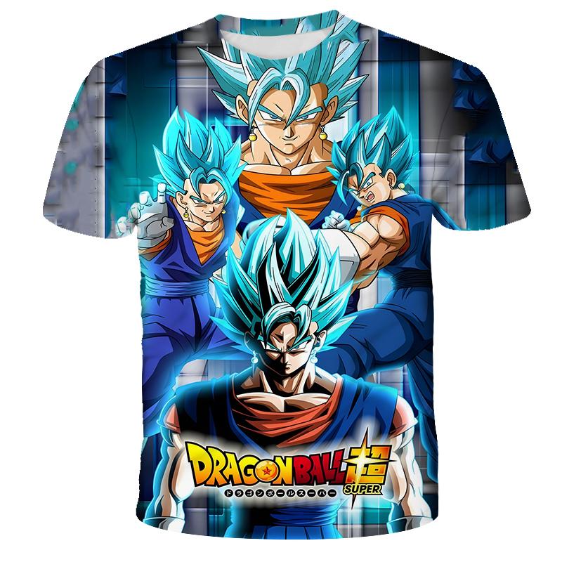 2026 Summer Hot Sale T-Shirt Hot Sale Outdoor Training T-Shirt Cartoon Anime Dragon Ball Wukong Super Saiyan Image Boy Girl Top