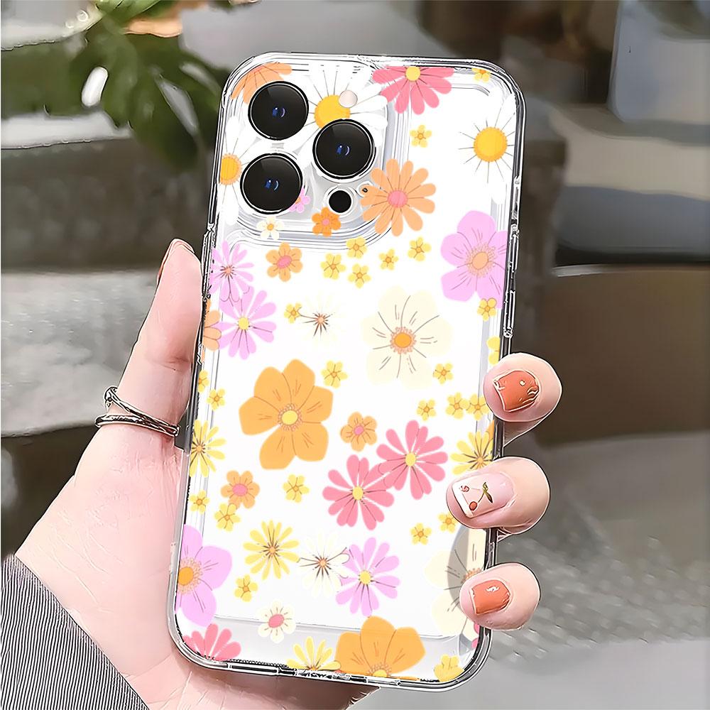 Buntes Gänseblümchen-Muster Handyhülle für Xiaomi Redmi Note 15 14 13 12 11 10 9 8 7 Pro Plus Weiche stoßfeste Schutzhülle