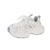 Fashion thick-soled 2025 spring new mesh breathable heightening soft-soled versatile lightweight sports and leisure shoes