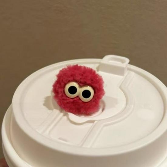 Adorable Cartoon Coal Ball Plush Ring for Women - Unique Autumn/Winter Design