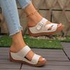 Women Wedges Slippers 2025 New Summer Shoes Women Luxury Designer Slippers Trend Slides Women Outdoor Beach Platform Sandals