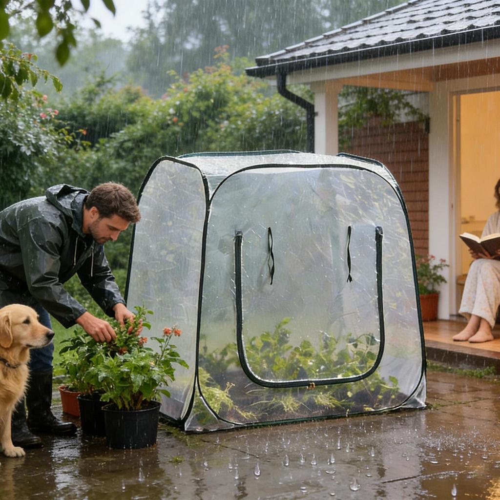 PopUp Greenhouse For Outdoor Indoor House Mini Greenhouse Cover Tent Frost Protection Room Winter Tent For Plants Vegetables