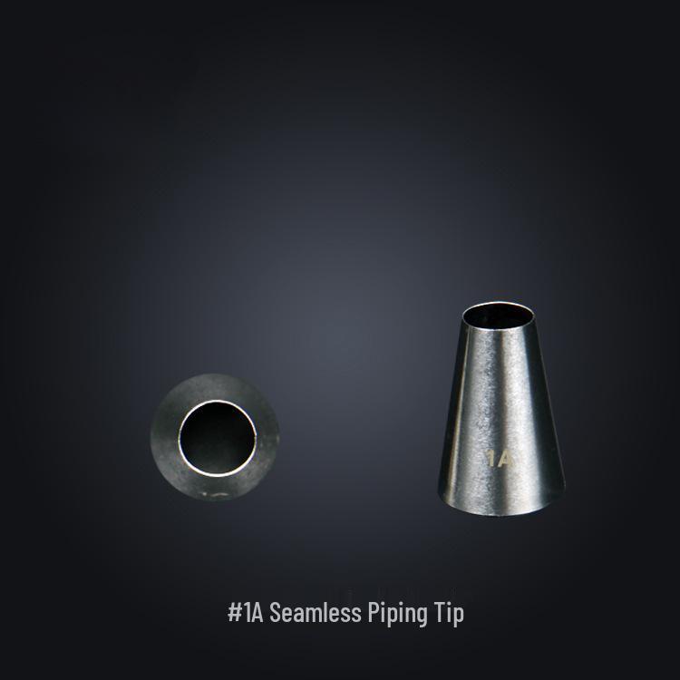 9 Assorted Medium-Sized Seamless Stainless Steel 304 Piping Nozzles for Cookies & Cake Cream