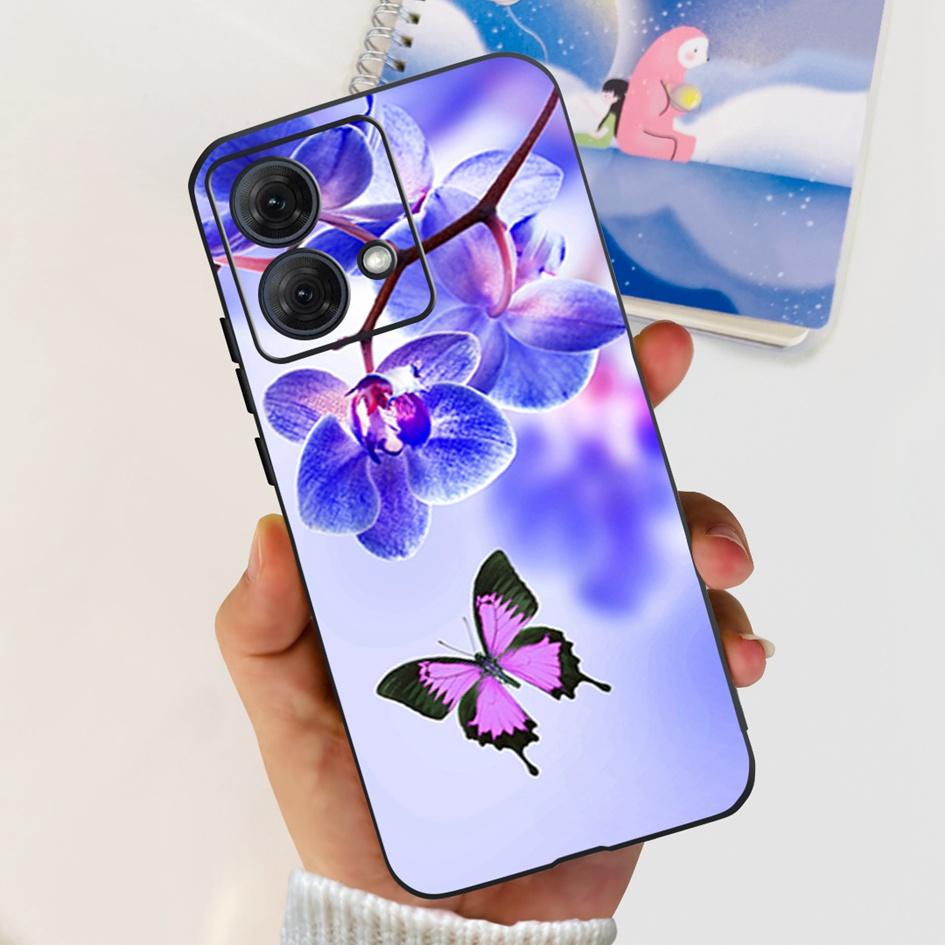 For Motorola Moto G84 5G Case 2023 New Stylish Butterfly Cat Slim Black Silicone Soft TPU Phone Cover For Moto G84 5G G 84 Coque