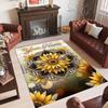 Mandala Theme Crystal Velvet Floor Rug Personalized Custom Name Text Warm Carpet Home Decoration
