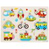 Montessori Wooden Puzzle - Animal Shape Matching Board for Fine Motor Skills, Early Learning Toy for Toddlers 1-3 Years Old.