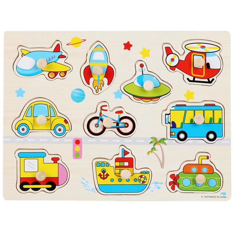Montessori Wooden Puzzle - Animal Shape Matching Board for Fine Motor Skills, Early Learning Toy for Toddlers 1-3 Years Old.