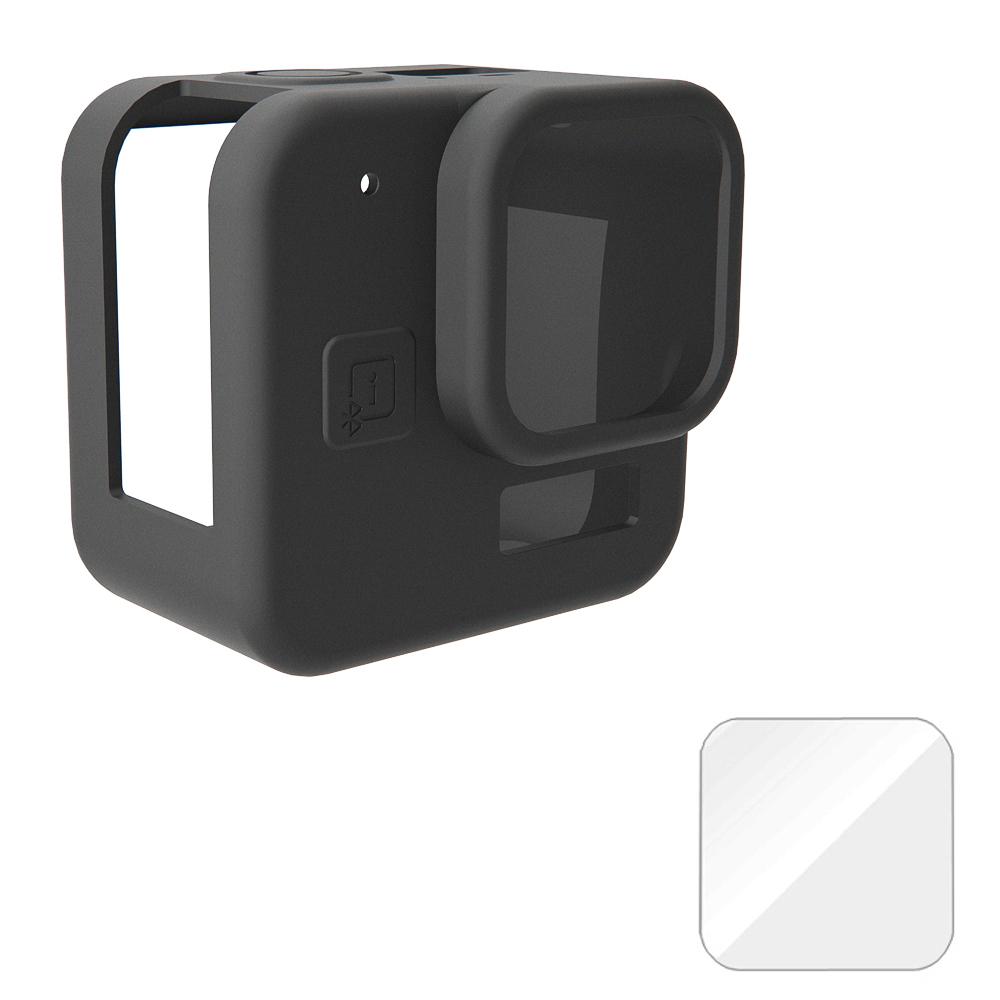 Silicone Case for GoPro Hero 11 Black Mini Tempered Glass Lens Protector Protective Film Cover for GoPro11 Mini Accessories