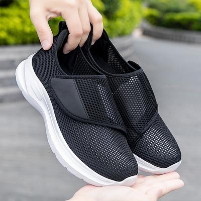 Men Casual Shoes Thumb Eversion Adjusting Soft Comfortable Diabetic Man Shoes Loose Fitting Big Size Hollowing Out Elderly Shoes