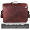 Genuine Vintage Brown Leather Messenger Bag Shoulder Laptop Bag Briefcase