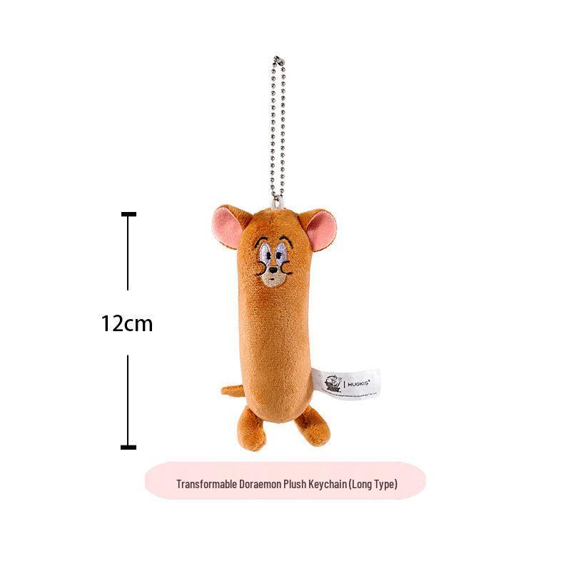 Tom & Jerry Plush Toys: Cat Pendant & Mouse Keychain Charms for Kids