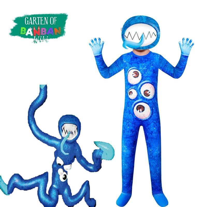 New Halloween Cosplay Costume For Children In Banban Garden Blue Cartoon Style