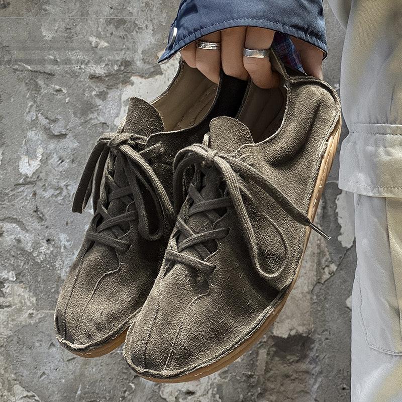 Richangde training shoes men's and women's lazy simple and versatile flat-bottomed casual lace-up shoes 25690 yellow, green-J