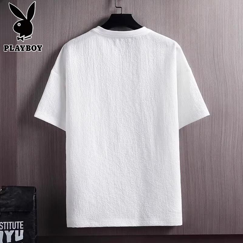 PLAYBOY Men's Summer Casual Ice Silk T-Shirt