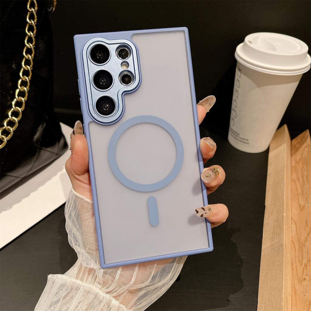 Matte Armor Translucent Magnetic Case for Samsung Galaxy S26 Ultra S26PLus S26 for Magsafe Wireless Charge Shockproof Cover