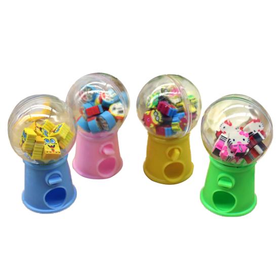 12Pcs Eraser Toy Creative Practical Fruit Shape Pencil Eraser Stationery Twisted Egg Toy for Children