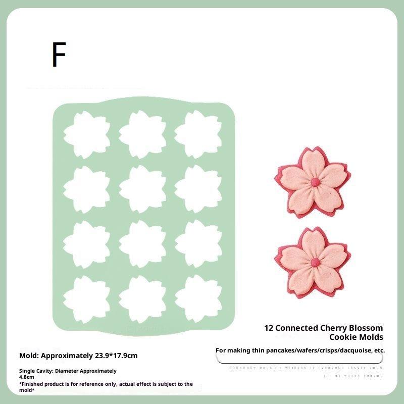 1Pcs Japanese Cookie Mold Silicone Cookie Mold Dacquoise Mold Chocolate Cake Decorating Kitchen Accessories Tool