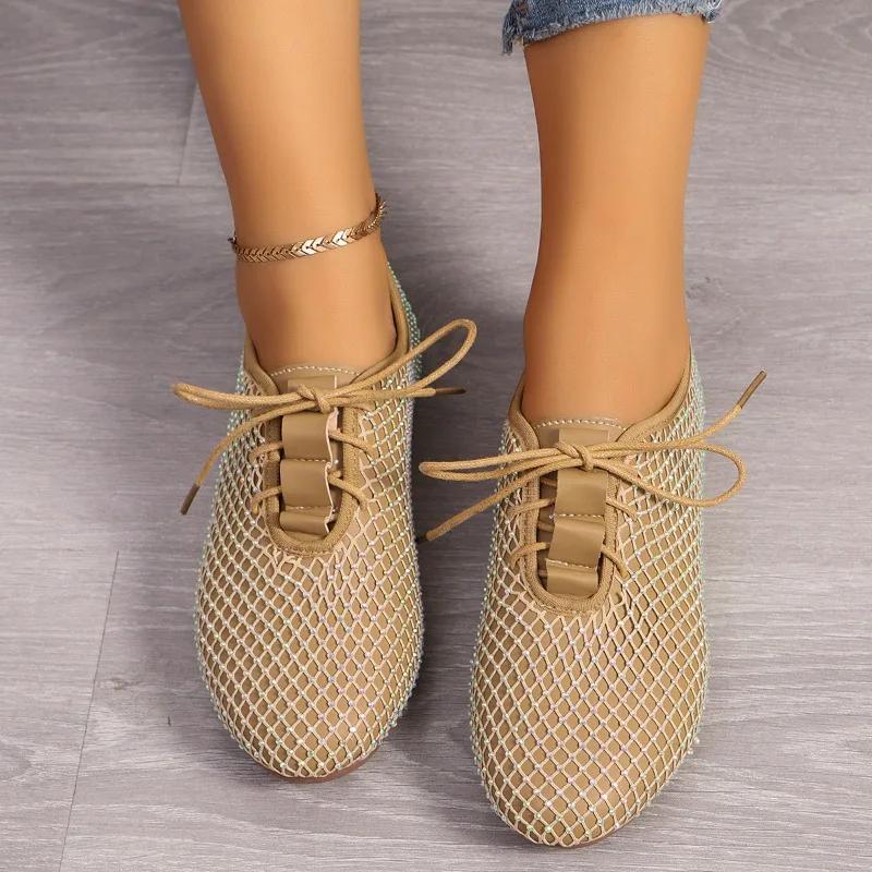 

Fashion Women s Shoes on Sale 2024 New Lace Up Women s Flats Autumn Round Toe Solid Flat Casual Comfortable Large Size Shoes Zapatillas 36 абрикосовий