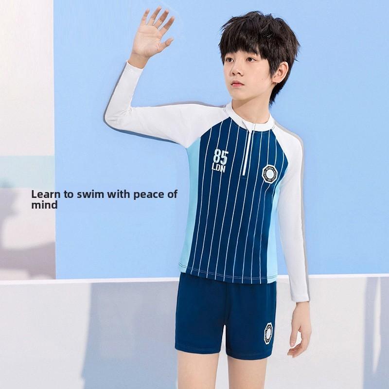 Kinder Badesachen Jungen Langarm Sonnenschutz Anzug Für Wassersport Und Training