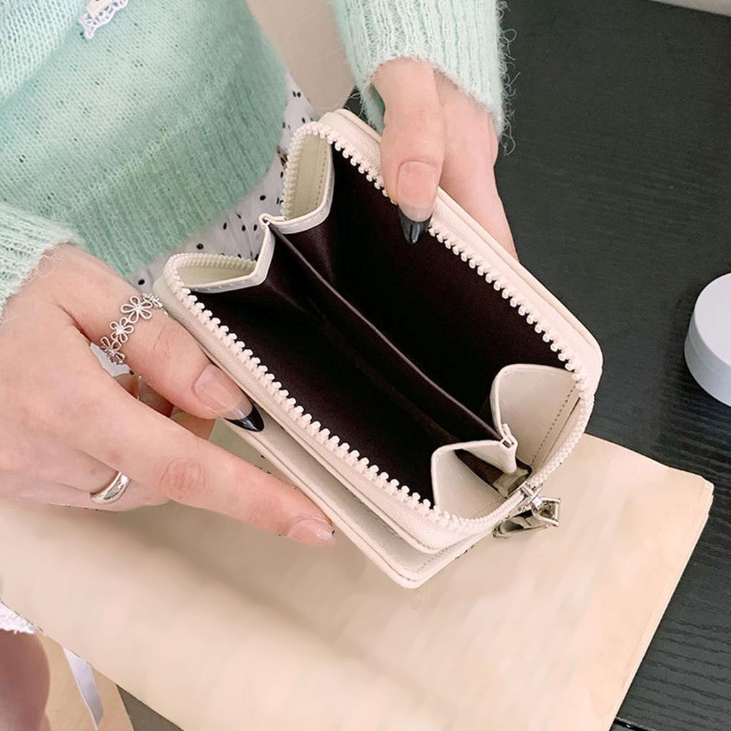 Women Wallet Simple Bifold Wallets PU Leather Purse Slim Short Wallet Small Bifold Cash Card Holder Bag Compact Wallet