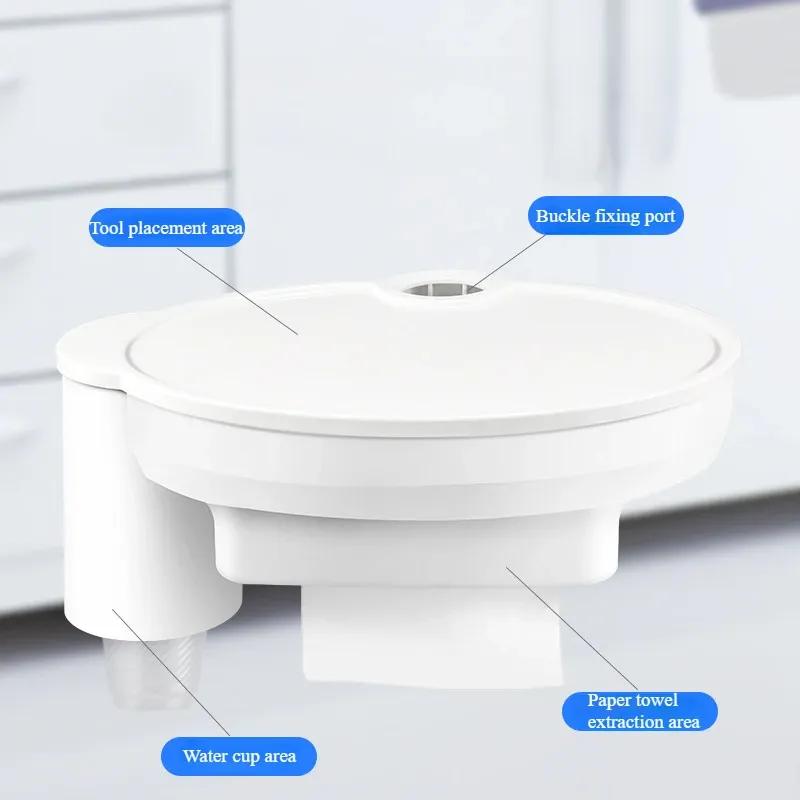 NEW 3 in 1 Rack Oral Tray Accessories Dental Chair Scaler Tray Parts Disposable Cup Holder Tissue Box Storage Holder