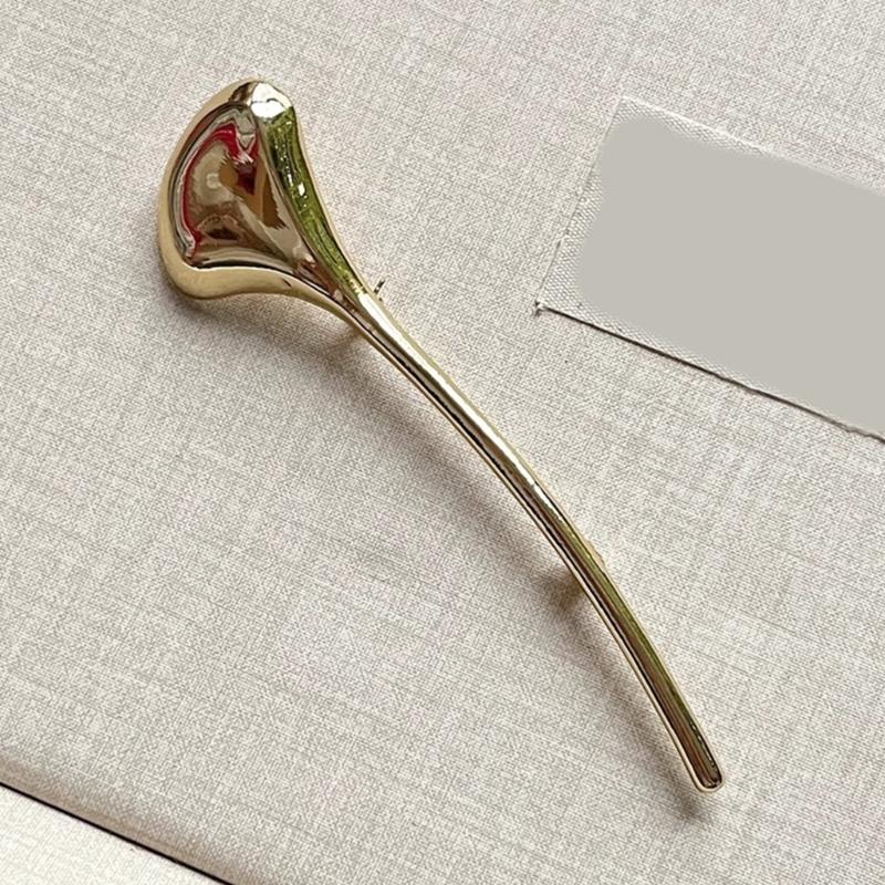 Glossy Leaf Fashion Brooch Sturdy Alloy Corsage Pin Portable Jewelry Gift for Women Social Event