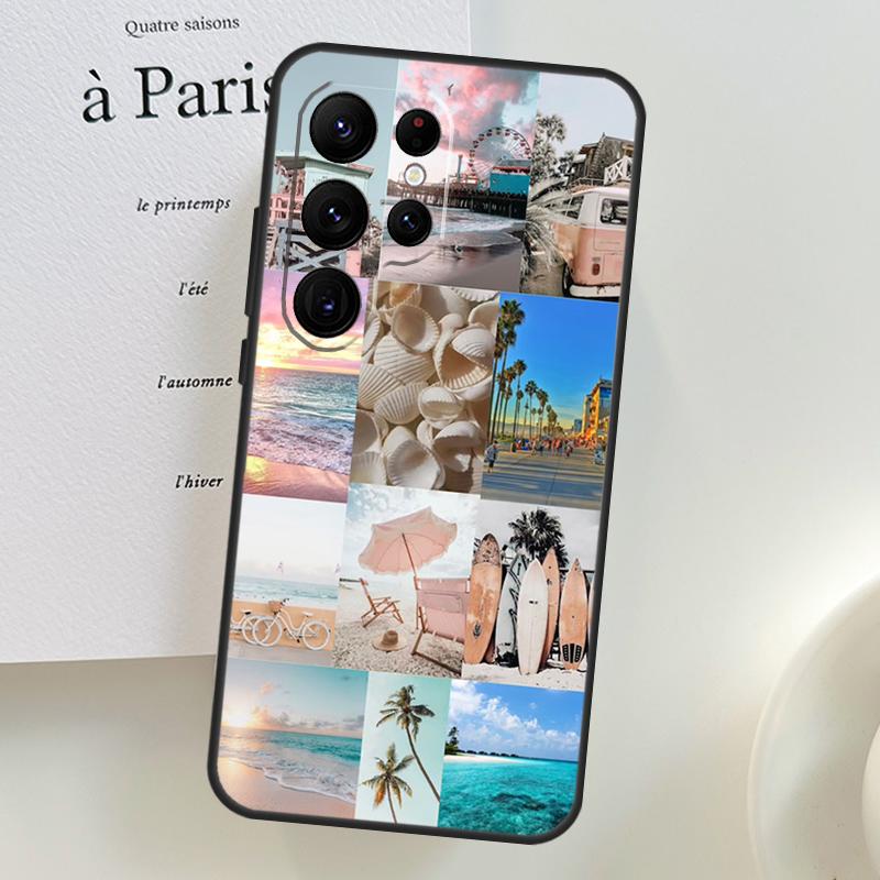 Beach Vibes Case For Samsung Galaxy S26 Ultra S25 S23 S22 S21 S24 Ultra S10 S20 Plus S25 FE Phone Cover