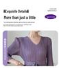 Miyake 2026 High-End V-Neck Tie-Up Layered Midi Dress