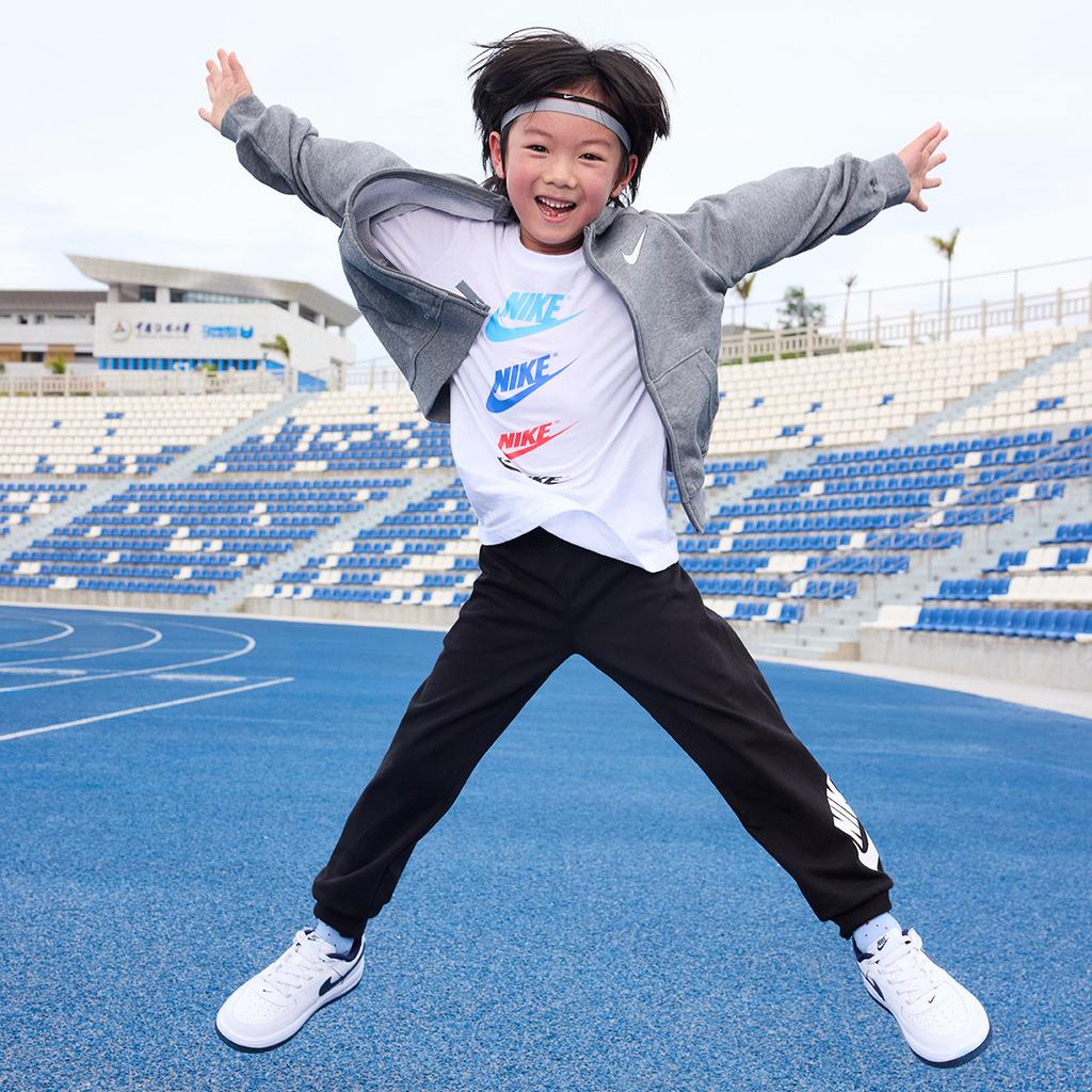 Nike 3Brand Series Minimalist Logo Fashion Comfortable Hoodie Kids Hoodies Rock-Gray NY2342057GS-001