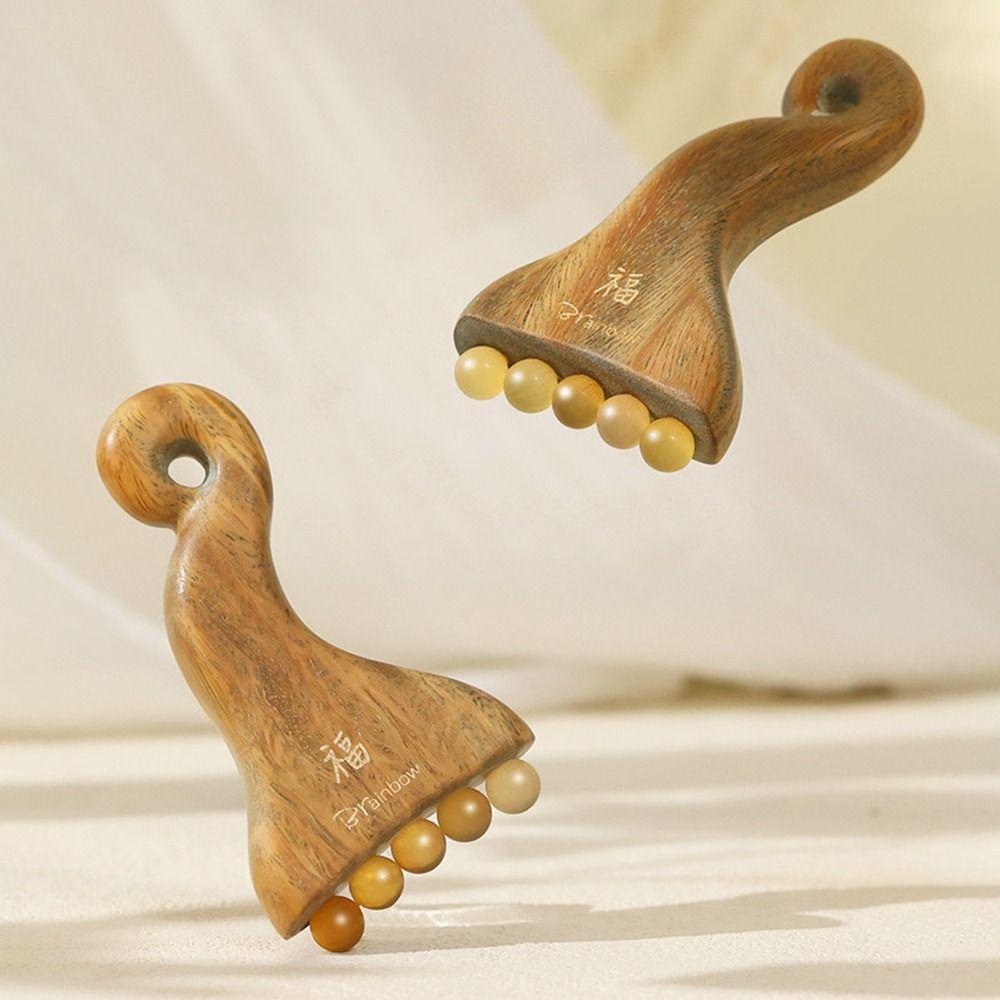 Wood Facial Gua Sha Tool Handheld Point Acupoint Massager Body Massage Scraper  Acupoint Massage