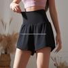 White High-Waisted Quick-Dry Fitness Shorts
