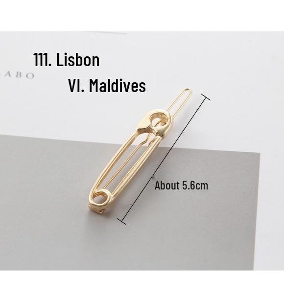 F21 Exquisite Europäischer & Amerikanischer Stil Metall Sicherheitsnadel Haarspange