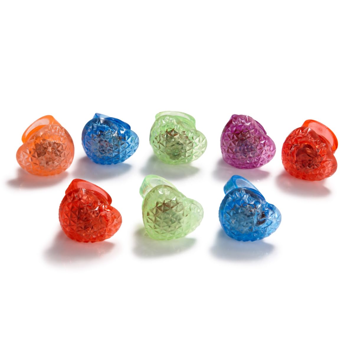 

iSmile Illuminated Festival Heart Shape Rings, Light-Up Toys, Prizes, Kids, Festivals, [36 Pieces]