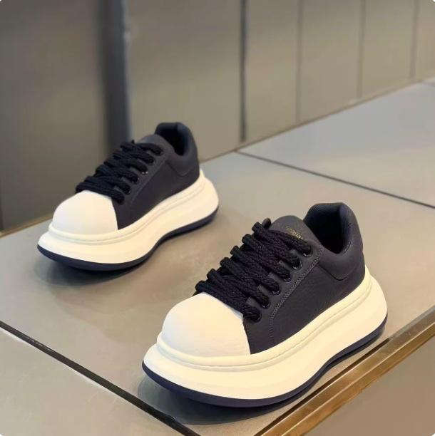 Frühling neue Schnürschuhe Low-Top Plateau-Sohle beliebte Freizeitschuhe xlz