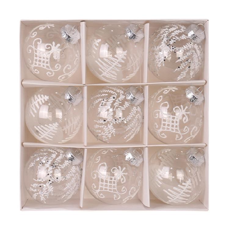 Shimmering Christmas Hanging Ornament Colorful Christmas Sphere Bauble for Indoor  Party Decoration