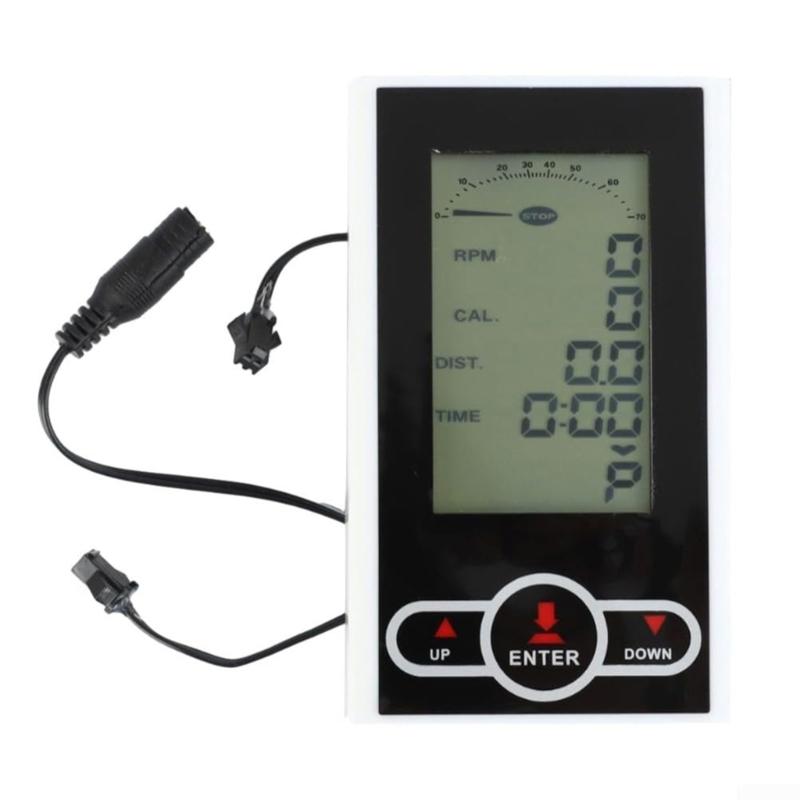 LCD Monitor Speedometer Stationary Bike Speedometer Fitness Data Recorder for Exercise Bike Monitoring