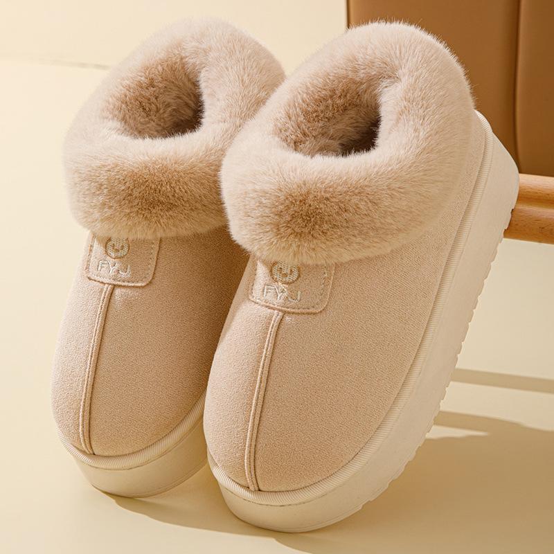 Cotton slippers women's autumn and winter new cute bow thick-soled outer wear cotton shoes warm casual bag and plush cotton shoes