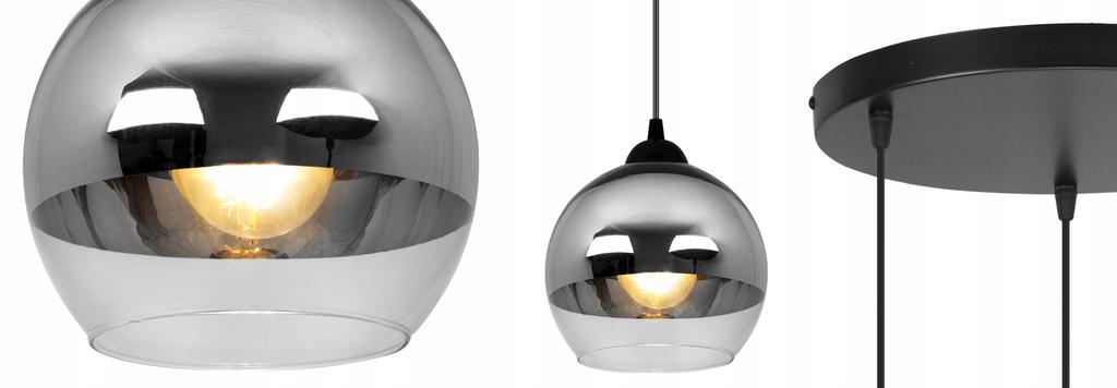ELEGANT HÄNGENDE LAMPE, GLASLAMPE, CHROM LED