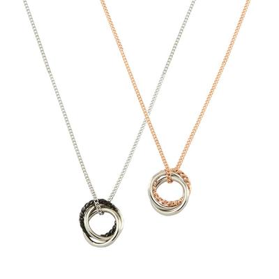 Shop Pair Necklace 3 Rings Present Wrapping Gift Box Accessories Made In Japan Silver Pink Gold Pn0011 PG [Jewelry M] Men's Women's +