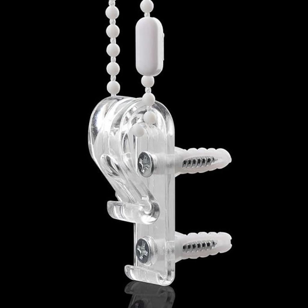 Clear Blind Cord Holder Roller Shade Safety Chain Retainer Cord Guide Fixation Hooks for Blinds Cord Beaded Chain Clip